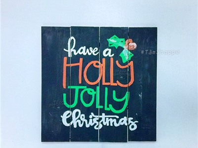 Tranh gỗ Giáng sinh 02